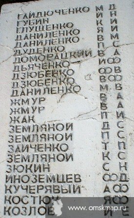 Мемориальная плита. 