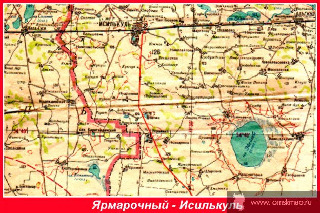 Ярмарочный-Исилькуль на карте Ярмарочный-Исилькуль на карте