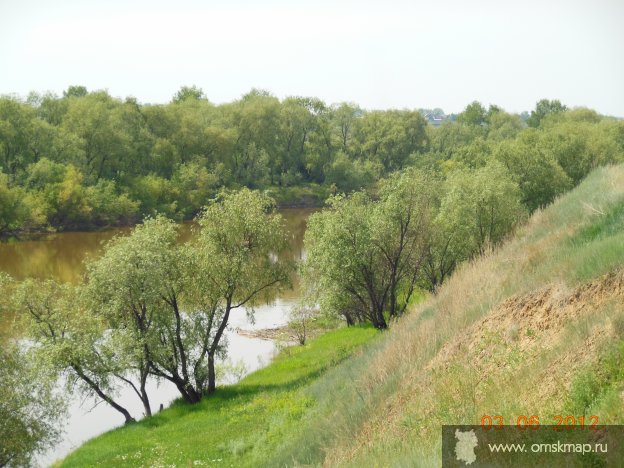 Омь возле деревни 6 (за рекой дома Глуховки)